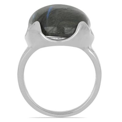 BUY NATURAL LABRADORITE GEMSTONE BIG STONE RING IN 925 SILVER